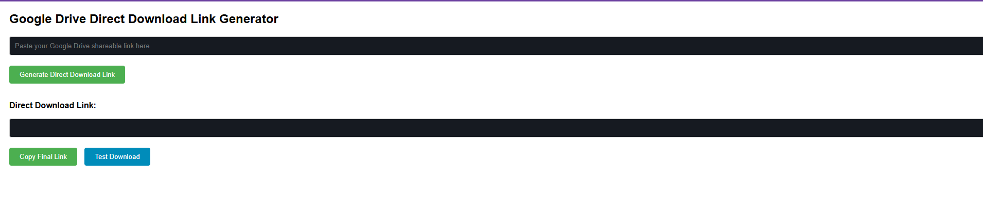 Codigo Gerador de link direto google drive